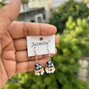 Menakari rose gold hooks jhumkas