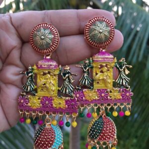 Multicolor traditional earrings