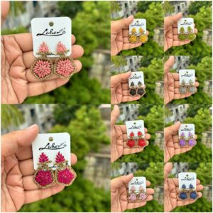Classic party wearing earrings