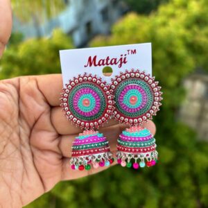 Multi Color jhumkas earrings
