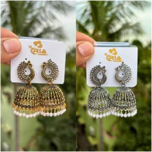 Peacock jhumkas