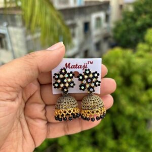Flower jhumka earrings