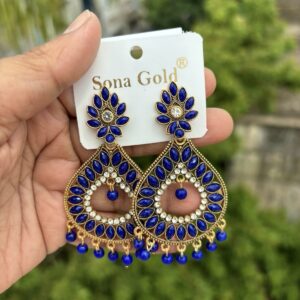 Classic party wearing earrings