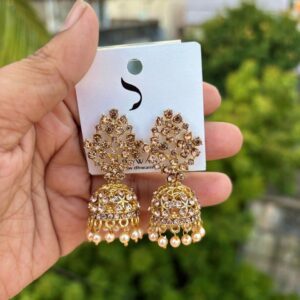 Golden jhumkas