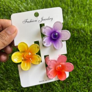 Floral hair clip (per card 3 clips)