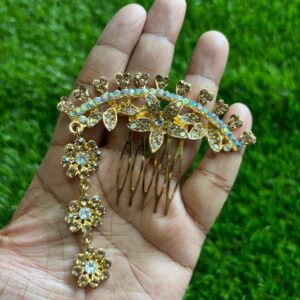 Golden blossom hair pin