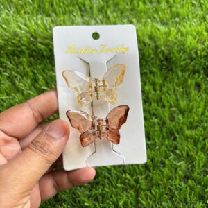 Glossy butterfly clip